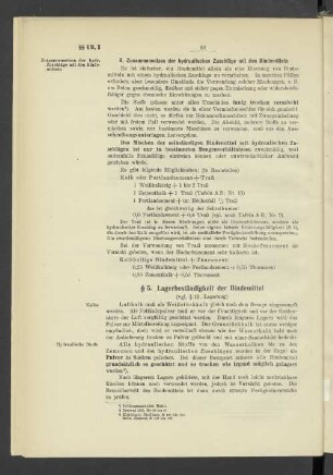 § 5. Lagerbeständigkeit der Bindemittel