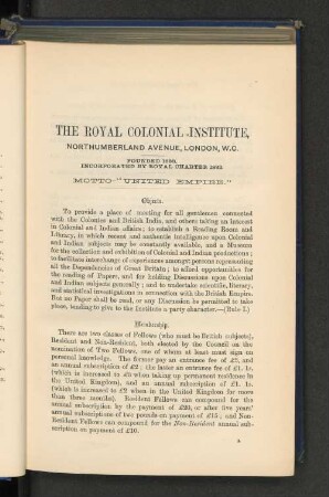 Objects of the Royal Colonial Institute.