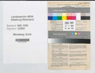 Entnazifizierung Erich Blomberg, geb. 27.04.1892 (Vers.Angest.)