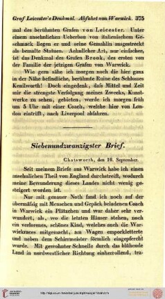Siebenundzwanzigster Brief