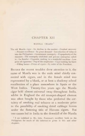 Chapter XII. Manila cigars