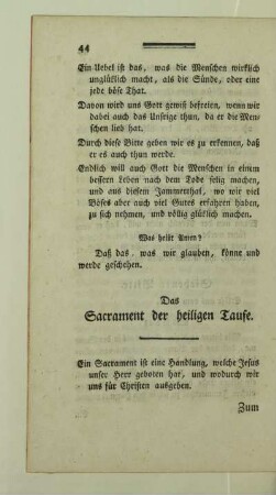 Das Sacrament der heiligen Taufe