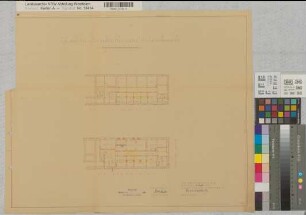 Münster (Münster) Umbau der Aegidiikaserne für das Staatshochbauamt Vorentwurf revidierte Grundrisse 1939 1 : 200 44,5 x 55 Pause Staatshochbauamt Münster Regierung Münster Nr. 33981