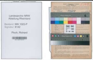 Entnazifizierung Richard Ploch , geb. 04.06.1890 (Wachmann)
