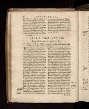 Tertia Pars Capitis. Propositio epistolae de justitia fidei