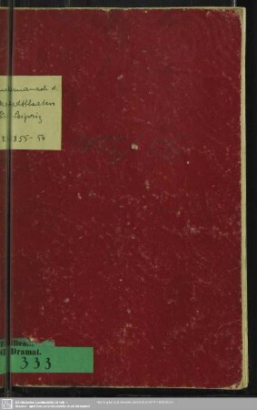 1855/56: Almanach des Stadt-Theaters zu Leipzig