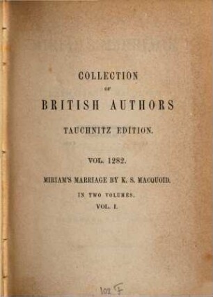 Miriam's marriage : in 2 vol., 1