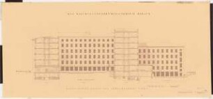 Reichsluftfahrtministerium, Berlin: Ansicht/Schnitt Hauptbau 1:100