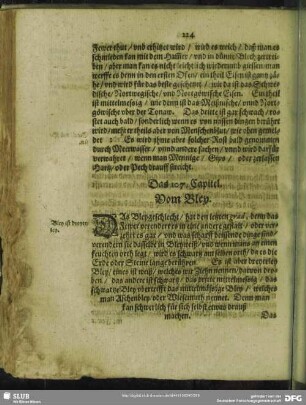 Das 107. Capitel. Vom Bley