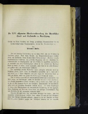 Die XIV. allgemeine Wanderversammlung der schwedischen Land- und Forstwirthe in Norrköping