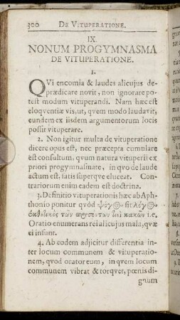 IX. Nonum Progymnasma De Vituperatione