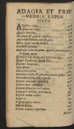 Adagia Et Proverbia Explicata.