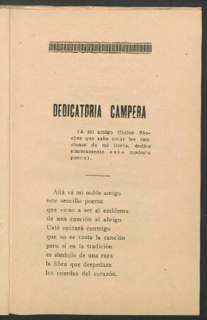 Dedicatoria campera