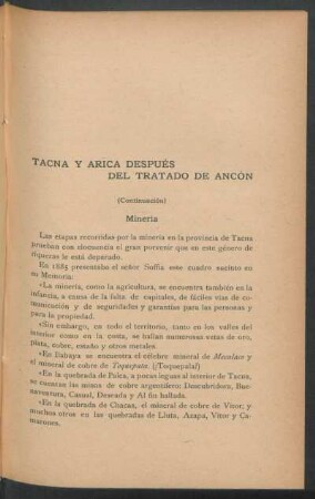 Tacna y Arica después del Tratado de Ancón - (Continuación)