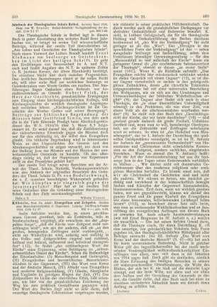 459-460 [Rezension] Köberle, Adolf, Evangelium und Zeitgeist