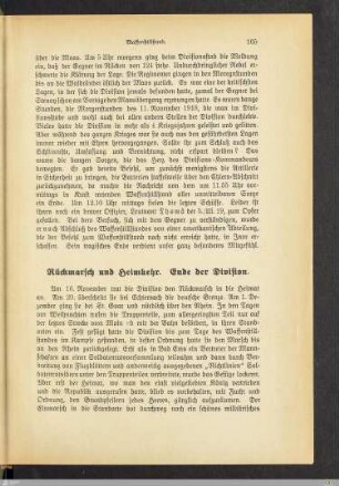Rückmarsch und Heimkehr. Ende der Division