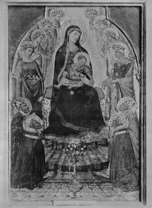 Thronende Madonna zwischen Heiligen
