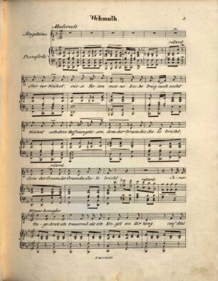 Wehmuth : zwey Lieder für eine Singstimme mit Begleitung des Pianoforte ; op. 6