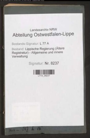 Straßenbau.- Straßenzug II.- Distrikt 2 Schötmar - Retzen, Bd. 1