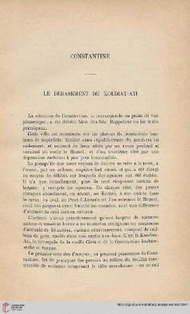 5.1887 = Année 6: Constantine : le dérasement du Koudiat-Ati