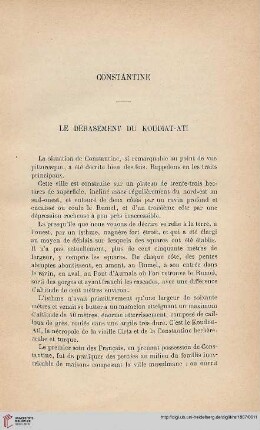 5.1887 = Année 6: Constantine : le dérasement du Koudiat-Ati