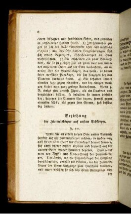 Beziehung der Himmelskörper auf unsern Erdkörper