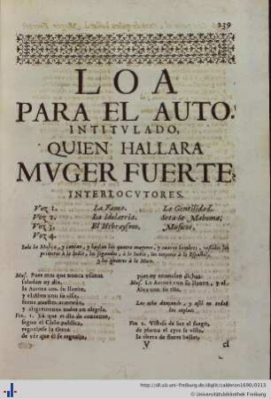 Loa para el Auto Quien hallarà Muger Fuerte?