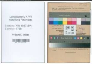 Entnazifizierung Maria Wegner , geb. 00.00.0000 ()