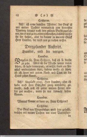 Dreyzehender Auftritt.