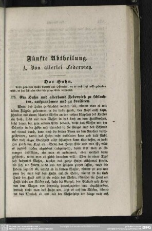 Fünfte Abtheilung