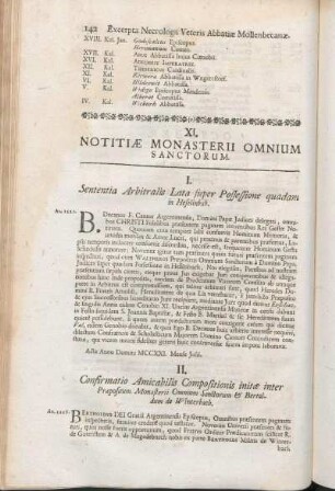 XI. Notitiæ Monasterii Omnium Sanctorum.