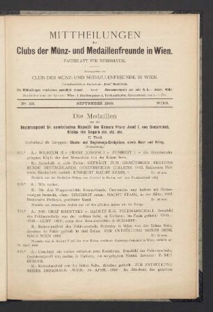 N° 112. September 1899. Wien