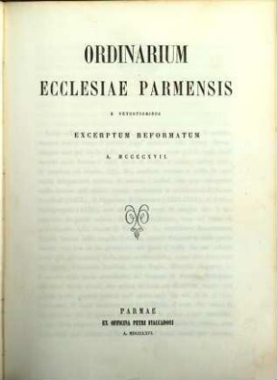 Ordinarium ecclesiae Parmensis ...