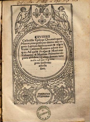 Eusebii Caesarie[n]sis Episcopi Chronico[n]