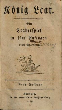 König Lear : ein Trauerspiel in fünf Aufzügen