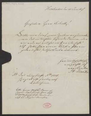 Brief an B. Schott's Söhne : 10.06.1847