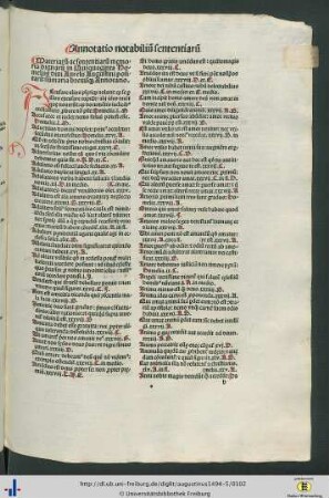 Annotatio notabilium sententiarum