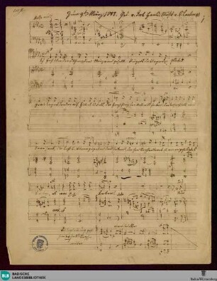 Zum 9. März 1888 - Mus. Hs. 1366,15 : V, pf; b|b