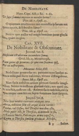 Cap. XVII. De Nobilitate & Obscuritate.