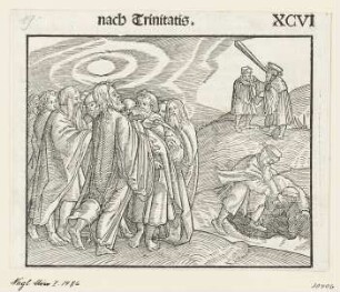 Gleichnis von den Blinden, aus: Martin Luther, "Auslegung der Evangelien von Ostern bis auffs Advent", Wittenberg 1530, S. XCVI recto