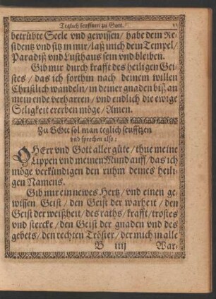 Zu Gott sol man teglich seufftzen und sprechen also: ...