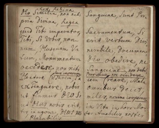 Nachträge: Notae verschiedener Thematik, Gebete (dt., lat.)
