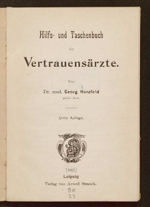 Hilfs- und Taschenbuch für Vertrauensärzte