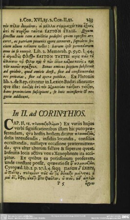 In II. ad Corinthios