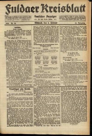 Ausgabe vom Mittwoch, den 04. Februar 1920.