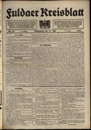 Ausgabe vom Donnerstag, den 10. Juli 1913.