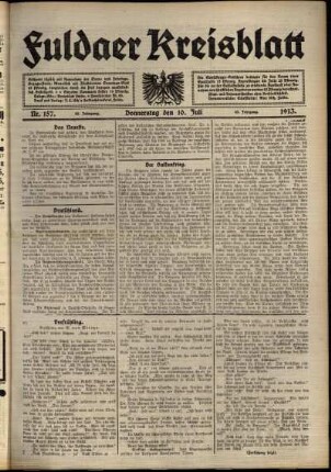 Ausgabe vom Donnerstag, den 10. Juli 1913.