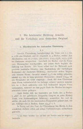 a. Charakteristik der lateinischen Übersetzung.