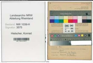 Entnazifizierung Konrad Hielscher , geb. 21.03.1898 (Arbeiter)