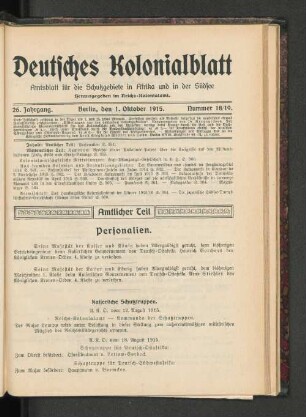 Nummer 18/19, 1. Oktober 1915